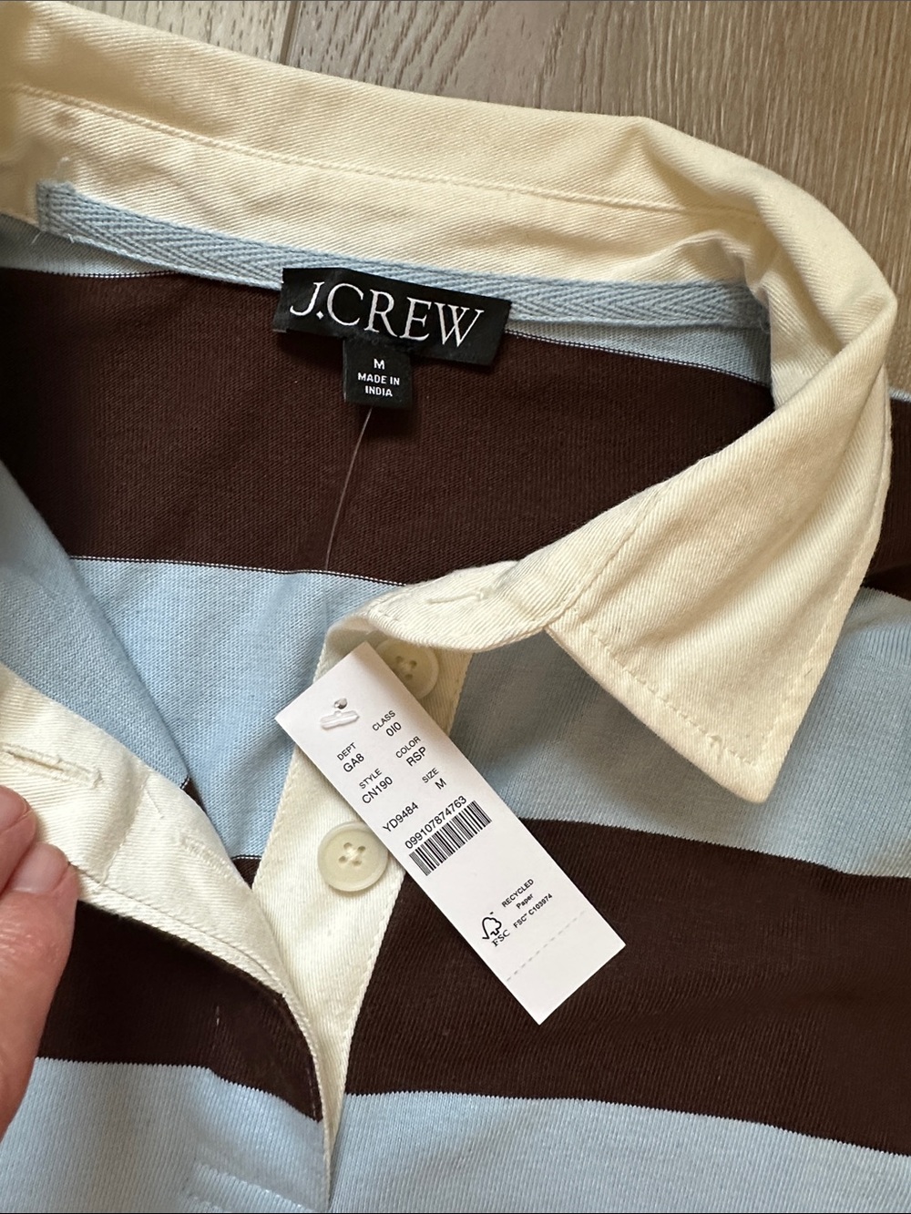 J Crew New Premium Weight Classic Rugby shirt - Picture 5 of 7